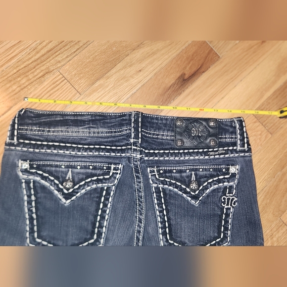 2PC SIZE 30 MISS ME BLING WINGS WHITE STITCHING BOOT & BLACK WHITE STITCHING - Picture 7 of 16